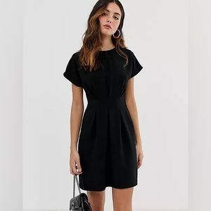 ASOS Design Pleated Black Dress